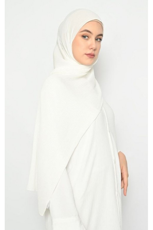Pasmina Plisket Cerutti White